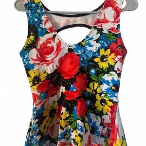 Floral Sleeveless Women's/Juniors Top